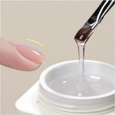 GAOY low-heat clear builder gel bottle delivering smooth, self-leveling nails.
