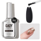 GAOY Matte Gel Top Coat 16ml packaging for a long-lasting matte finish at home.