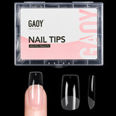 GAOY medium square fake nail tips with 240 pieces for precise sizing and comfort