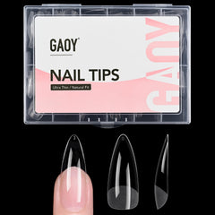 GAOY medium stiletto nail tips 240-piece set for versatile DIY nail art.