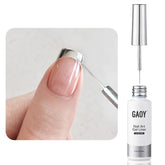 GAOY metallic-silver gel nail liner swatch with chrome mirror finish for bold accents.