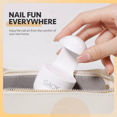GAOY Mini UV Nail Lamp in use during a manicure session