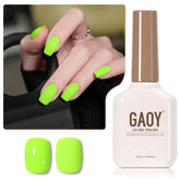 GAOY Neon Green gel polish bottle shown for vibrant at-home nail art