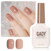 GAOY Nude Brown Gel Nail Polish bottle ready for a durable at-home manicure.