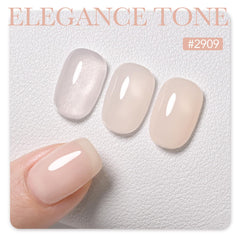 GAOY Nude Jelly Gel Polish brush applying sheer color to nails.