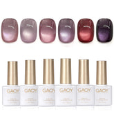 GAOY ojo de gato morado: gel de uñas con efecto magnético para un acabado duradero.