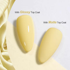 GAOY pastel gel polish application close-up showing smooth coverage.