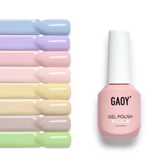 GAOY Pastel Gel Rosa, acabado suave y color duradero para uñas