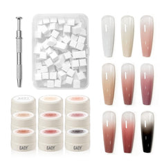 GAOY Patting Gel Nail Kit Rose Garden palette for seamless ombre nails at home