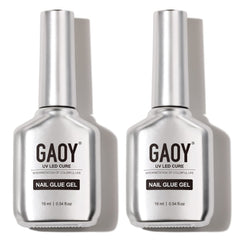 GAOY pegamento-uñas-16ml-2en1: unión fuerte para extensiones duraderas.