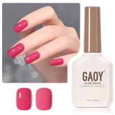 GAOY Pink Gel Nail Polish bottle in Berry Pink for at‑home manicures