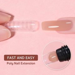 GAOY Poly Gel muestra su textura tono natural cremosa para una cobertura uniforme.