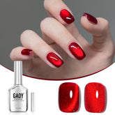 GAOY Red Cat Eye Glitter Nail Polish close-up for eye-catching at-home nails