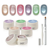 GAOY Cat Eye gel polish set with magnet for at home manicure