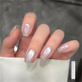 GAOY Silver Glassy Cat Eye gel polish bottle in Lunar Haze with radiant shimmer