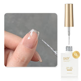 GAOY silver glitter swirl gel polish bottle for long-lasting at-home sparkle.
