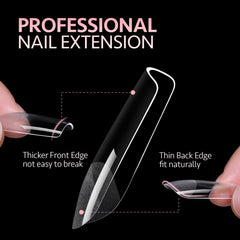 GAOY soft gel nail tips shown in 12 sizes with top-number marks for quick sizing