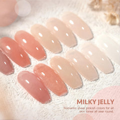 GAOY gel nial translúcido, tono translúcido para 6 colores en uñas
