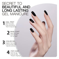 GAOY gel polish cured under UV LED lamp in 60 seconds