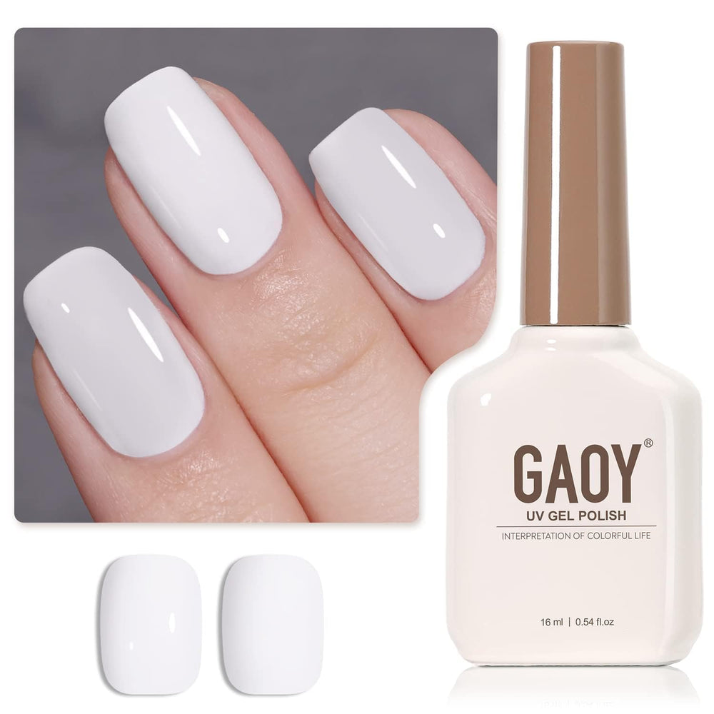 GAOY White Gel Nail Polish 1002 for pure white French tips and bold looks