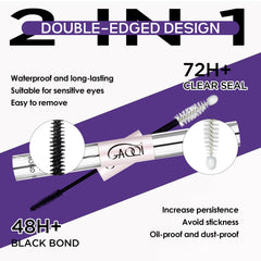 GAQQI lash bond and seal bundle shows dual-ended application for better control.