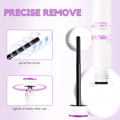 GAQQI formula close-up showcases skin-friendly care during lash removal.