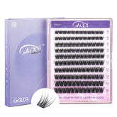 GAQQI lash clusters packaging showing premium faux mink lashes for daily wear