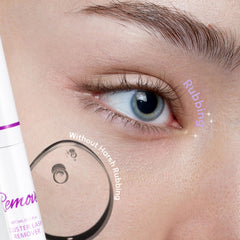 GAQQI lash remover bottle illustrating quick dissolving action on glue