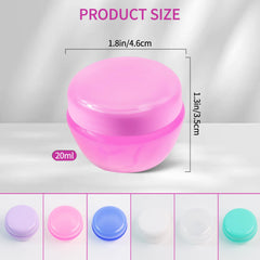 GAQWOK blue 20ml travel containers with secure lids prevent spills during travel