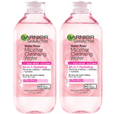 Garnier Agua Micelar Rosa y Glicerina: botella de 400 ml para limpieza suave diaria.
