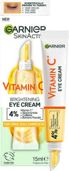 Garnier crema ojos 4% vitamina C en bote para iluminar la mirada