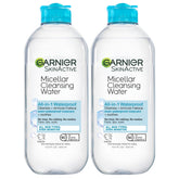 Garnier, dúo de frascos de agua micelar, desmaquillante para uso diario.