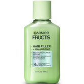Garnier Fructis Hair Filler Serum bottle showing deep moisture for curls.