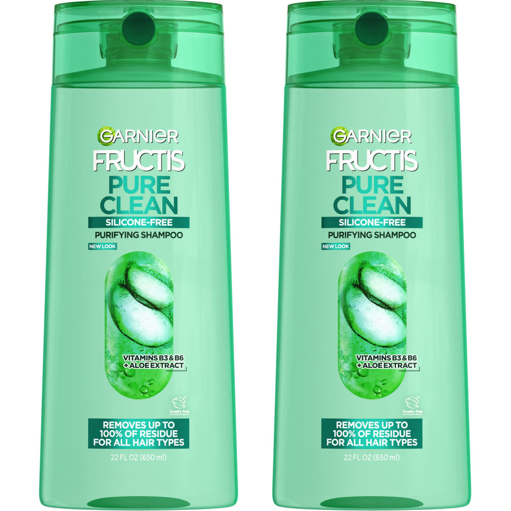 Garnier Fructis Pure Clean, botella purificante sin silicona para cabello limpio