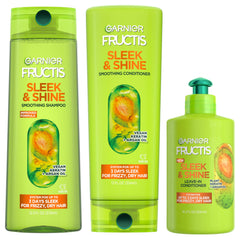 Garnier Fructis Sleek & Shine shampoo en botella, cabello más liso y libre de frizz