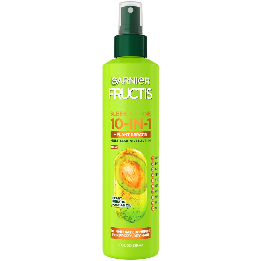 Garnier Fructis Sleek & Shine spray multitarea para encrespamiento y cabello seco.