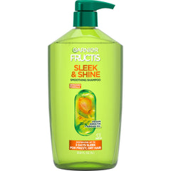 Champú Garnier Fructis Sleek y Shine, botella con argán para control del frizz.
