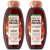 Garnier Mezclas Completas champú frente a la botella para cabello encrespado