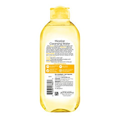Garnier Micellar Water with Vitamin C pours for easy application