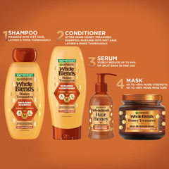 Garnier Miel Tesoro: sistema completo con champú, acondicionador y mascarilla.