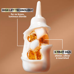 Garnier Nutrisse Color Bond technology illustration showing stronger dye penetration on dark hair.