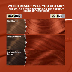Garnier Nutrisse RC1 color-boost technology graphic indicating high-impact shade in one step.