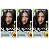 Garnier Nutrisse Ultra Coverage Deep Soft Black packaging shows rich color promise