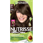 Garnier Nutrisse Ultra Creme colorant bottle for even at-home color application.