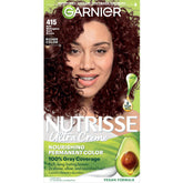 Garnier Nutrisse Ultra Creme soft mahogany box for at‑home color with lasting shade