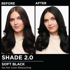 Garnier Olia 60% oil blend penetration highlights deep, vibrant color and rich shine.