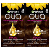 Garnier Olia oil-powered color bottle for smooth, even application.