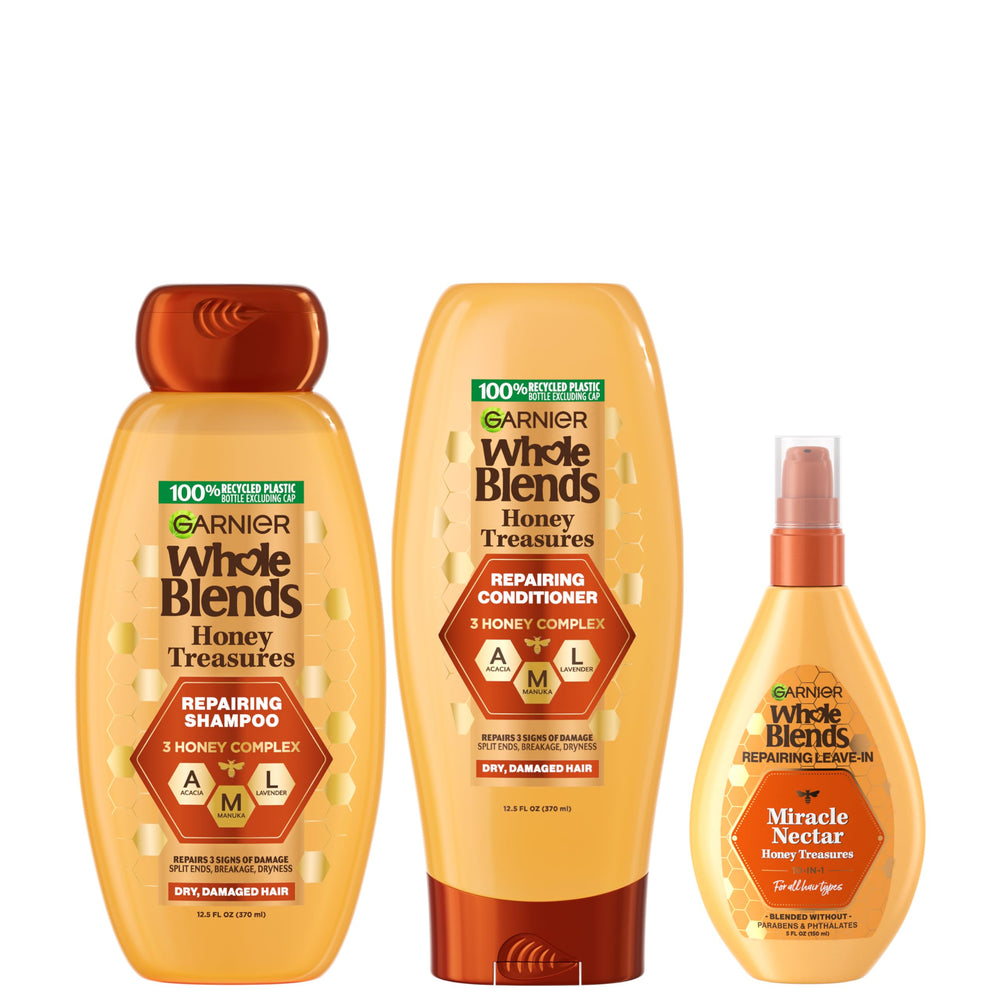 Garnier Whole Blends Champú reparador, textura cremosa y cuidado profundo