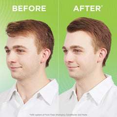 Garnier Fructis Pure Clean Finishing Paste jar showcases acacia gum ingredient for definition.