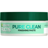Garnier Fructis Pure Clean Finishing Paste packaging highlights 99% natural formula.
